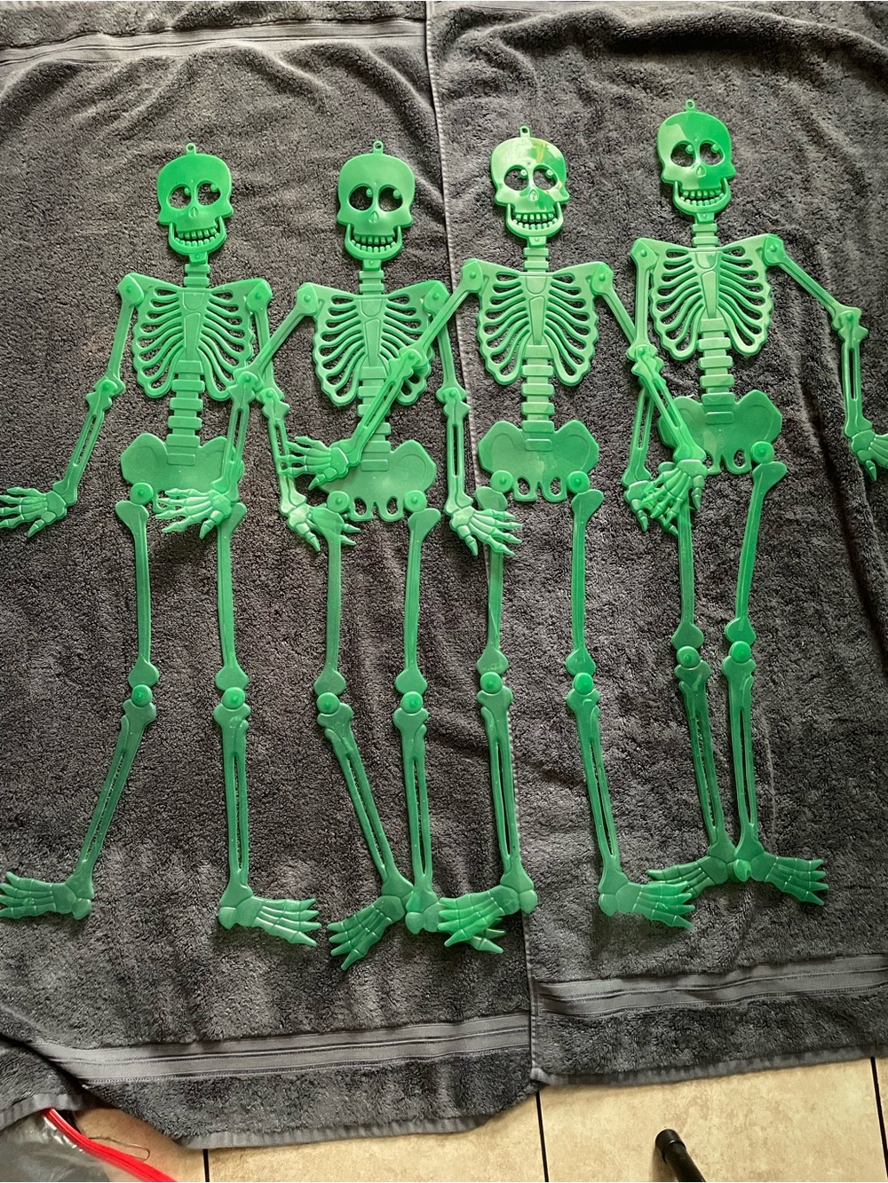 Green Kids Skeleton Costume Set - Pack of 4
